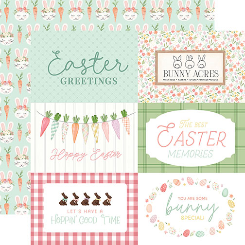 Carta Bella Here Comes Easter 12X12 6X4 Journaling Cards