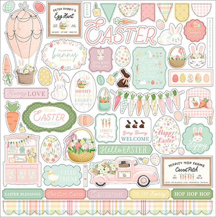 Carta Bella Here Comes Easter Element Sticker