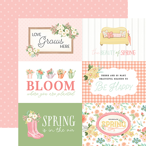 Carta Bella Here Comes Spring 12X12 6X4 Journaling Cards