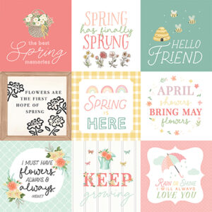 Carta Bella Here Comes Spring 12X12 4X4 Journaling Cards