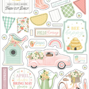 Carta Bella Here Comes Spring 6X13 Chipboard Accents