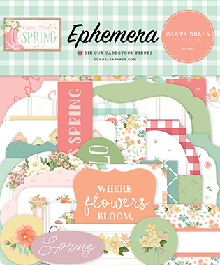 Carta Bella Here Comes Spring Ephemera
