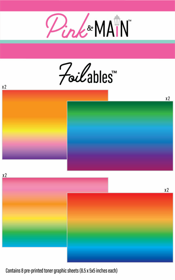 PINK & MAIN FOILABLES BRIGHT OMBRE SHEET