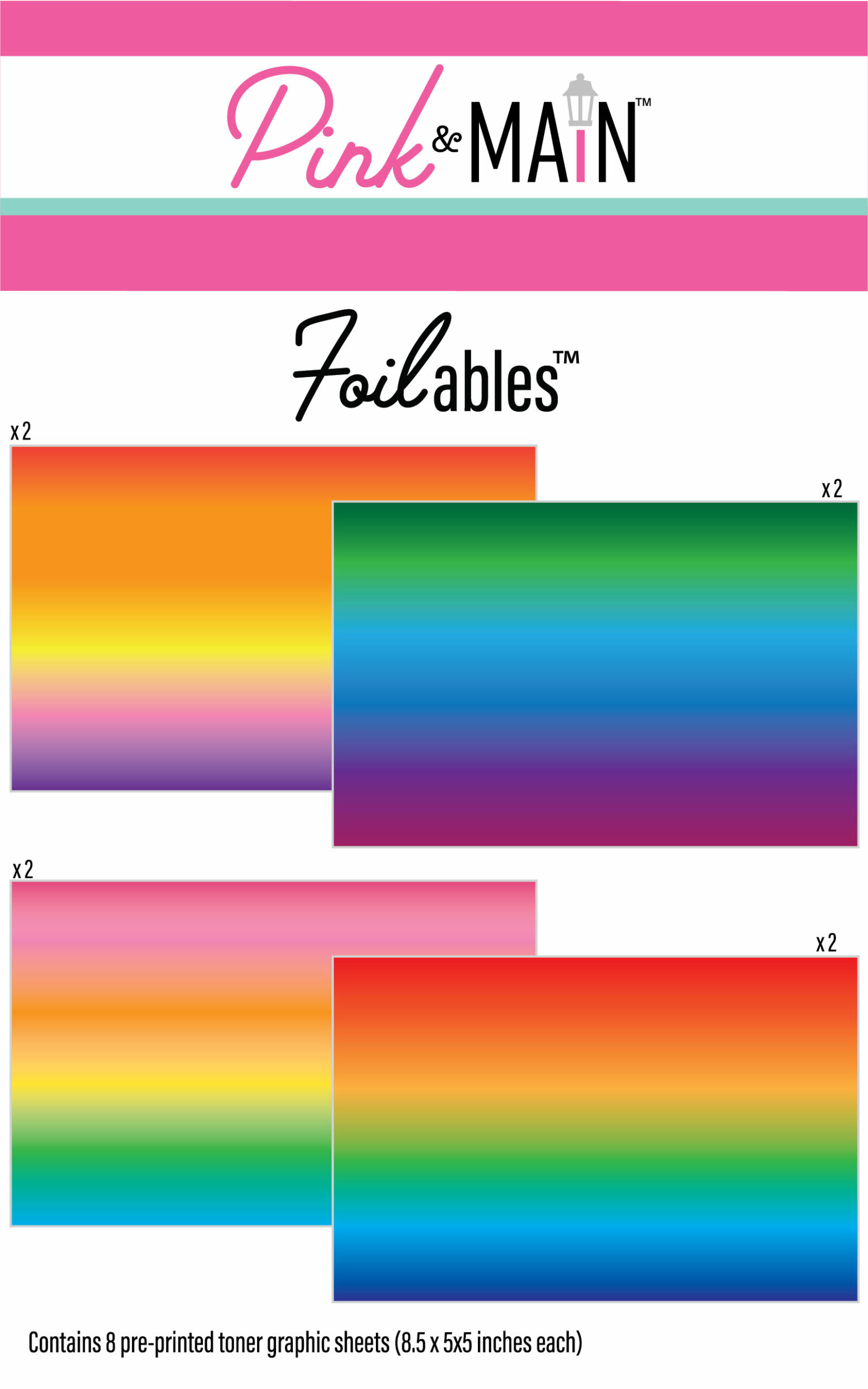 PINK & MAIN FOILABLES BRIGHT OMBRE SHEET