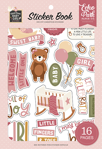 Echo Park Special Delivery Baby Girl Sticker Book