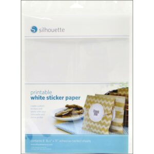 SILHOUETTE PRINTABLE STICKER WHITE