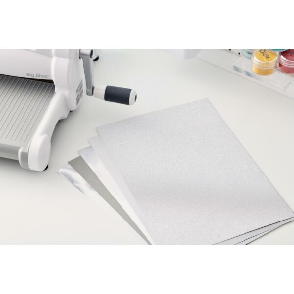 SIZZIX SURFACEZ OPULENT CARDSTOCK SILVER