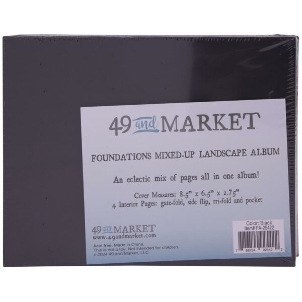 49 & MARKET FOUNDATIONS MIXED-UP LANDSCAPE BLACK