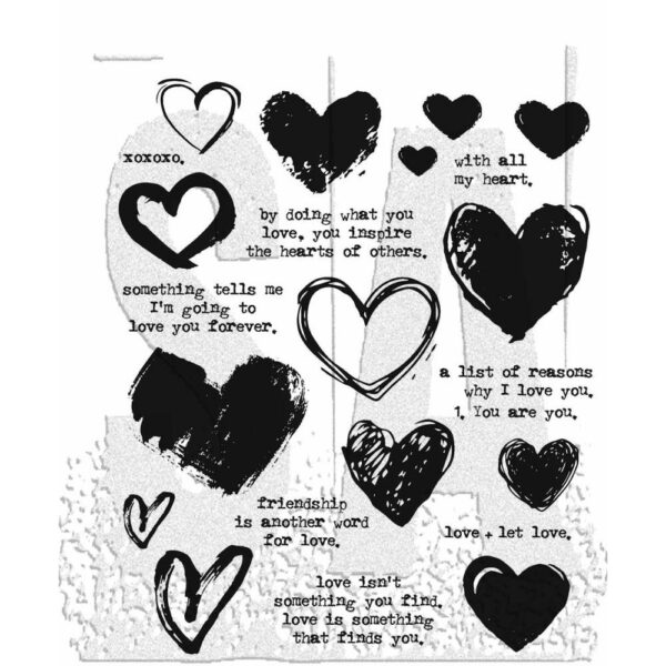 AGW TH STAMP LOVE NOTES