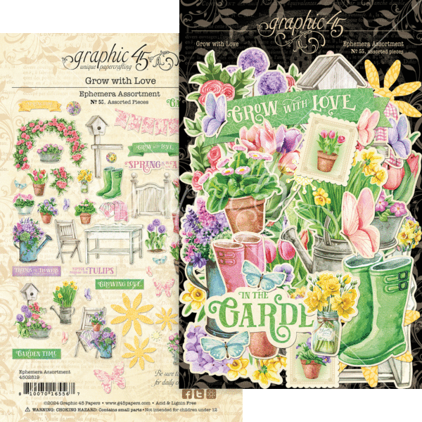 Graphic 45 Grow With Love Ephemera Set