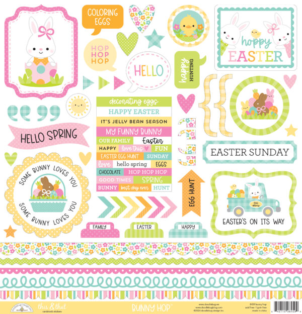 Doodlebug Bunny Hop This & That Stickers