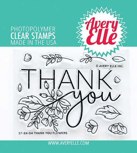 Avery Elle Stamp Thank You Flowers