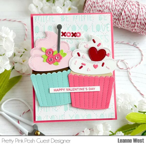 PRETTY PINK POSH STAMP SENTIMENT STRIPS VALENTINE