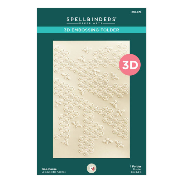 Spellbinders Bee-cause 3D Embossing Folder From the Through the Arbor Garden Collection By Susan Tierney-cockburn