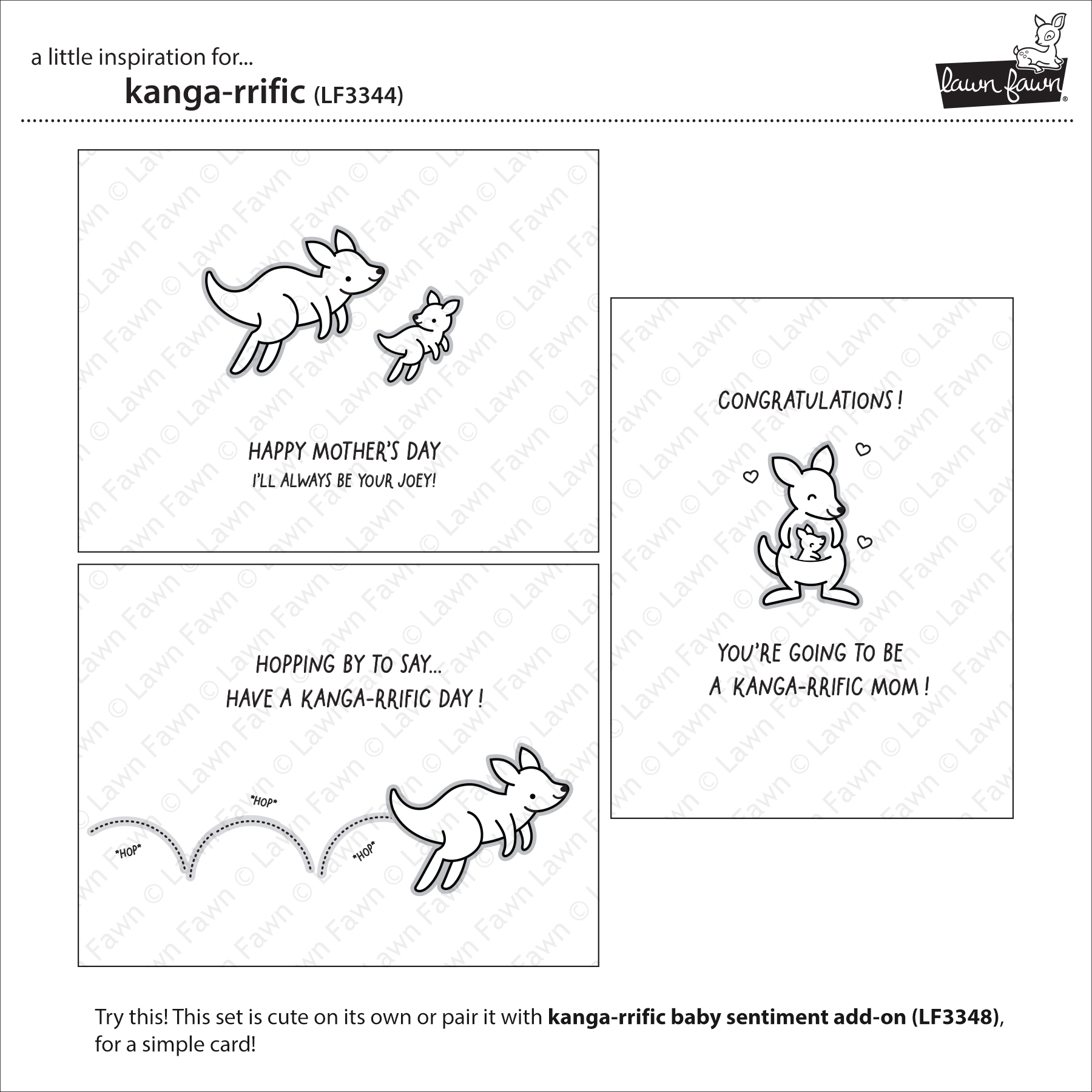 Lawn Fawn Stamp Kanga-rrific