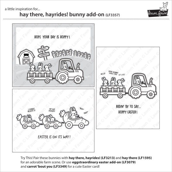 Lawn Fawn Stamp Hay There, Hayrides! Bunny Add-on