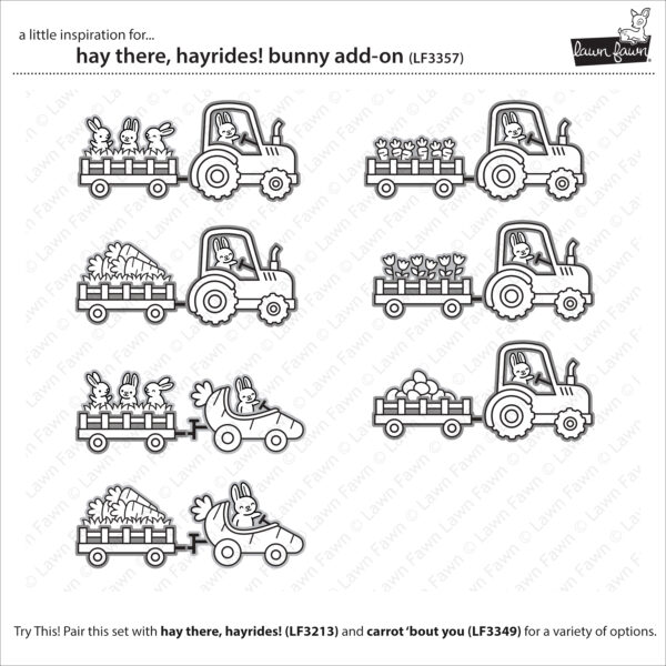 Lawn Fawn Stamp Hay There, Hayrides! Bunny Add-on