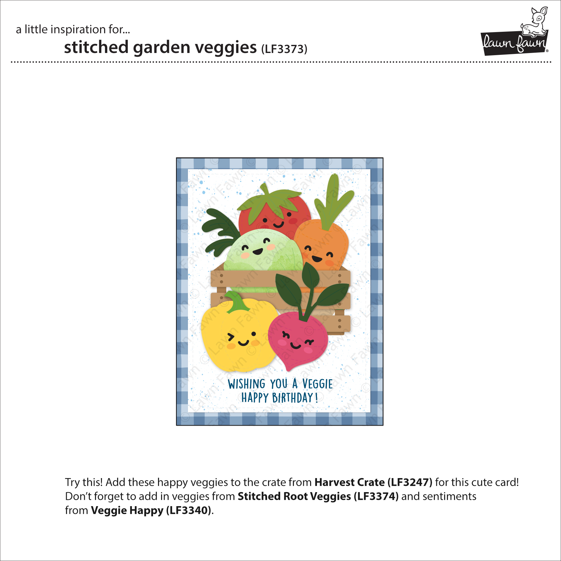 Lawn Fawn Die Stitched Garden Veggies