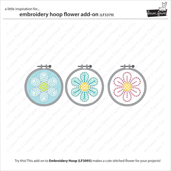 Lawn Fawn Die Embroidery Hoop Flower Add-on