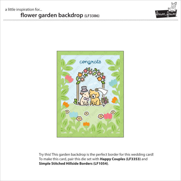 Lawn Fawn Die Flower Garden Backdrop