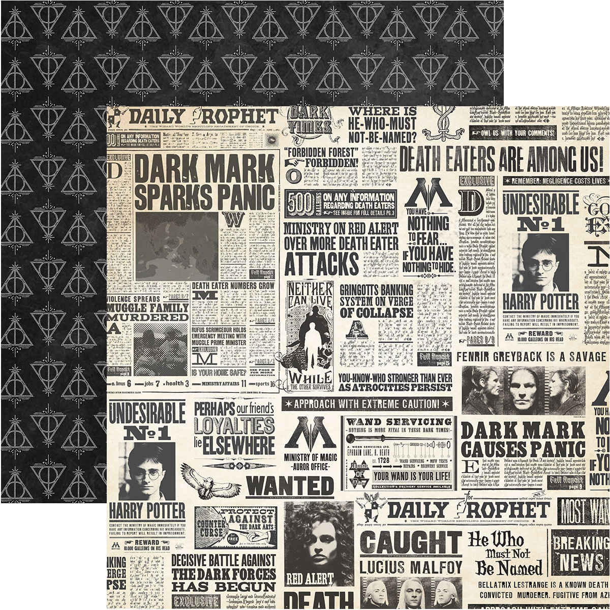 PAPER HOUSE 12X12 HARRY POTTER NEWSPAPER