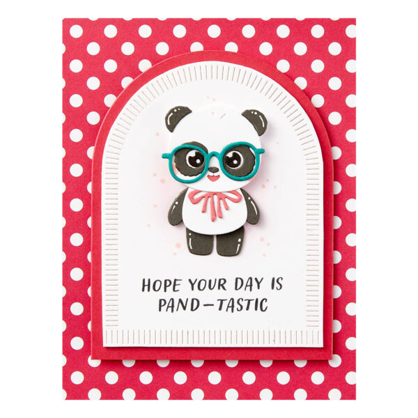 Spellbinders Dancin' Birthday Panda Etched Dies From the Monster Birthday Collection