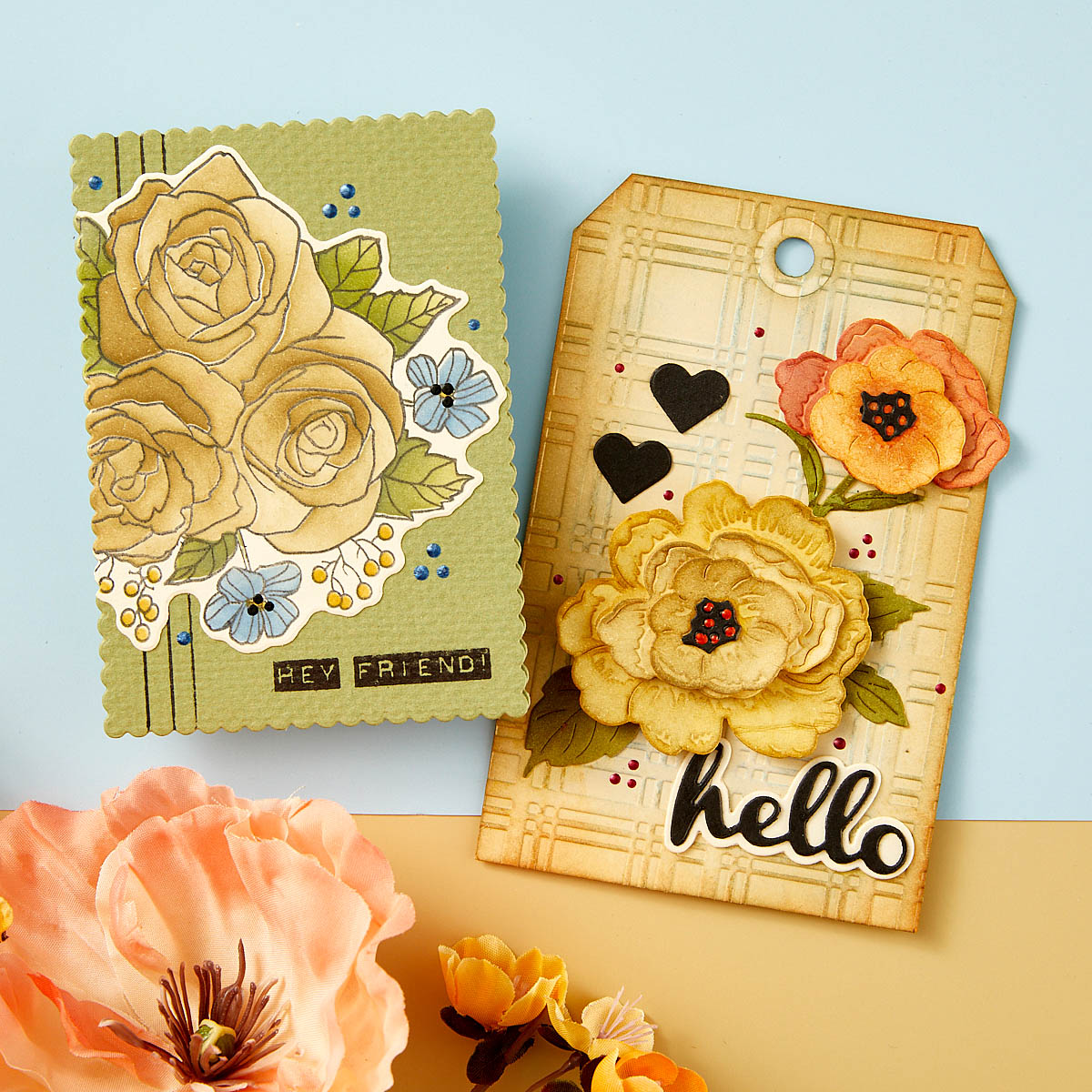 Spellbinders Vintage Florals Etched Dies From the From the Garden Collection By Wendy Vecchi