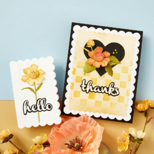 Spellbinders Heartfelt Thanks & Scallops Etched Dies From the From the Garden Collection By Wendy Vecchi