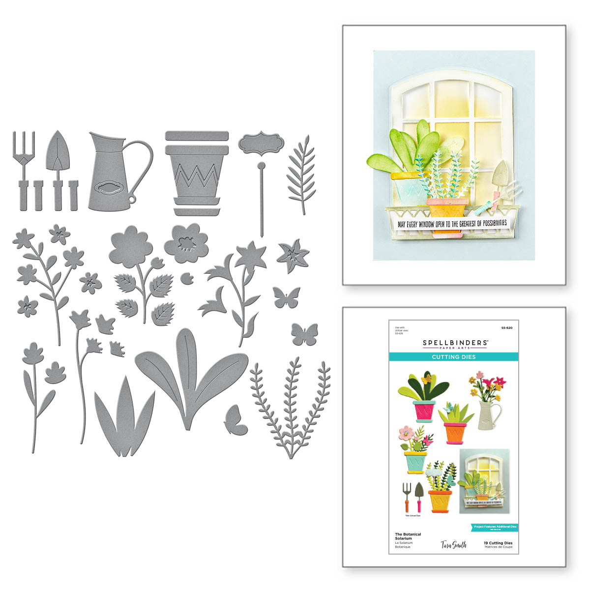 Spellbinders the Botanical Solarium Etched Dies From the Windows With A View Collection By Tina Smith