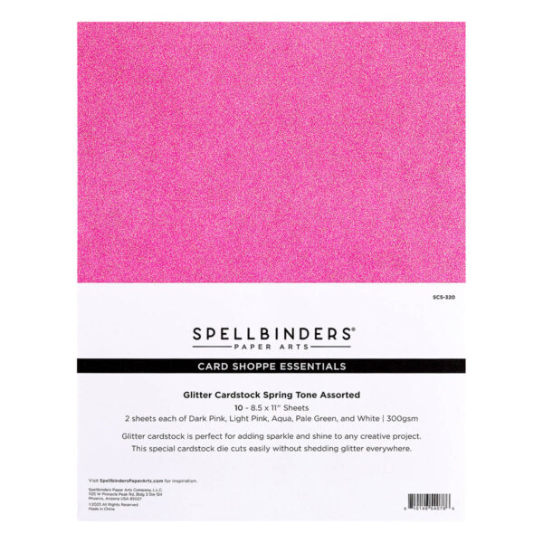 Spellbinders Spring Tones Glitter Cardstock - 10 Pack