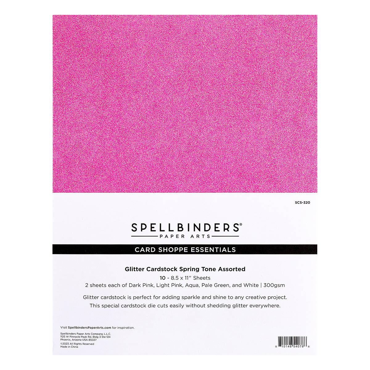 Spellbinders Spring Tones Glitter Cardstock – 10 Pack