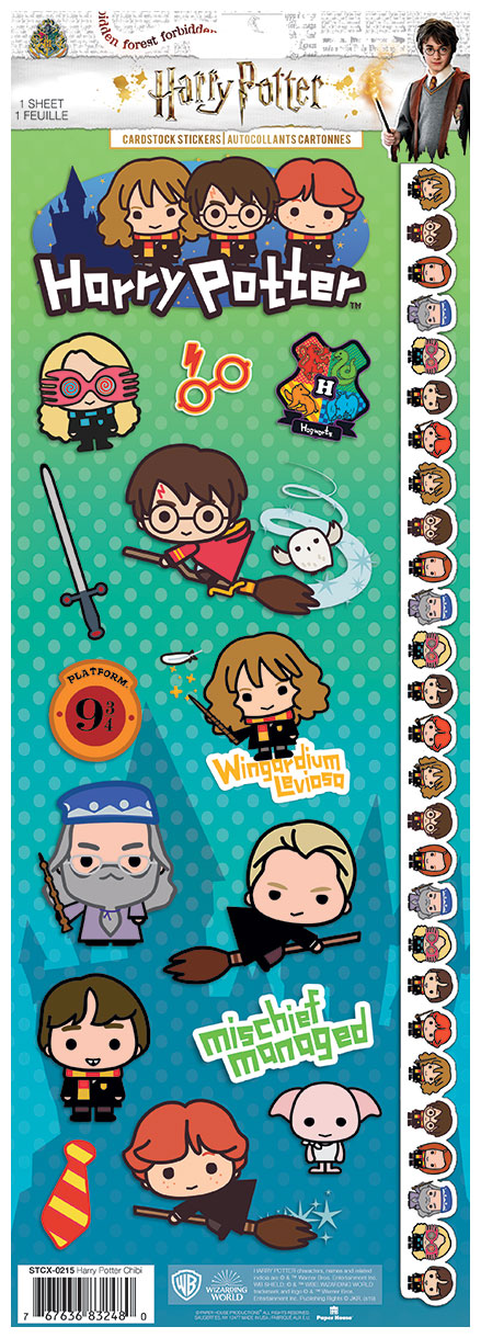 PAPER HOUSE CARDSTOCK STICKER CHIBI HARRY POTTER