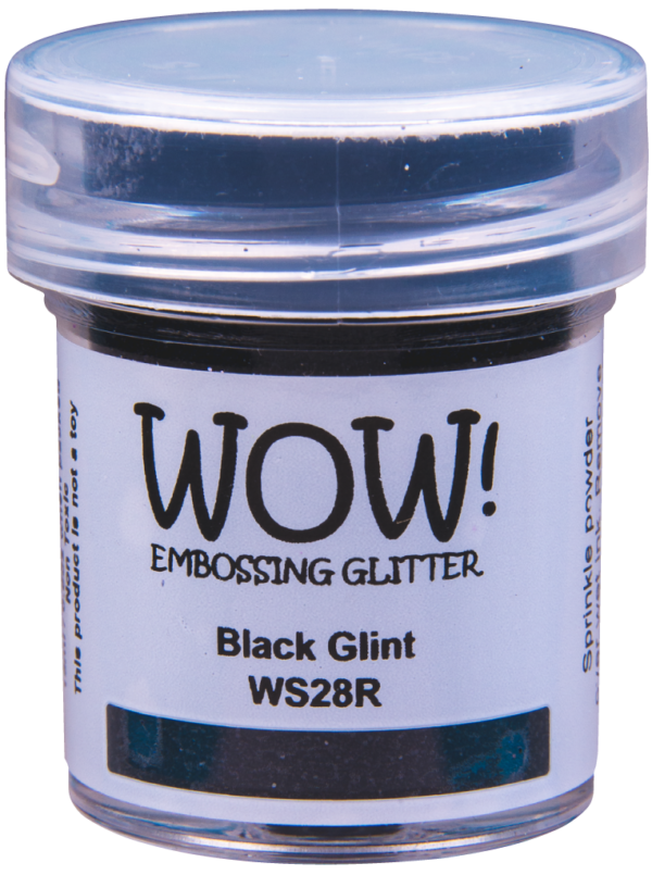 Wow Embossing Powder Black Glint Regular