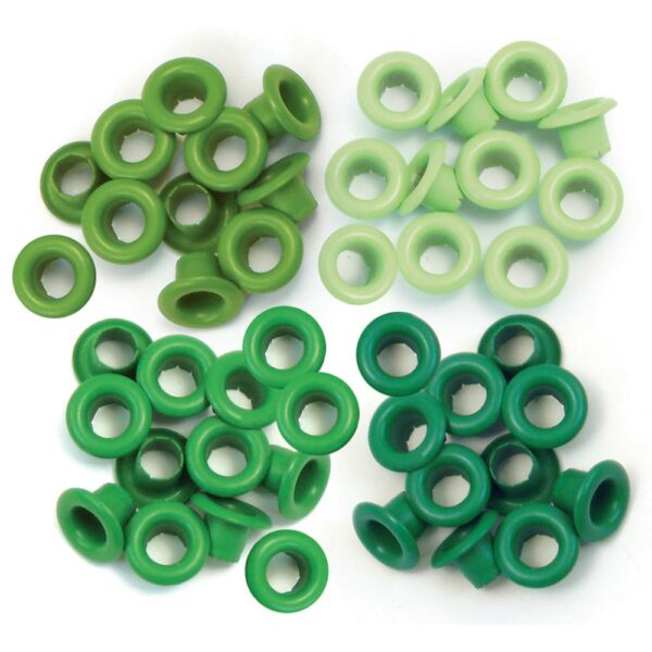 WE R MEMORY KEEPERS EYELETS STANDARD GREEN