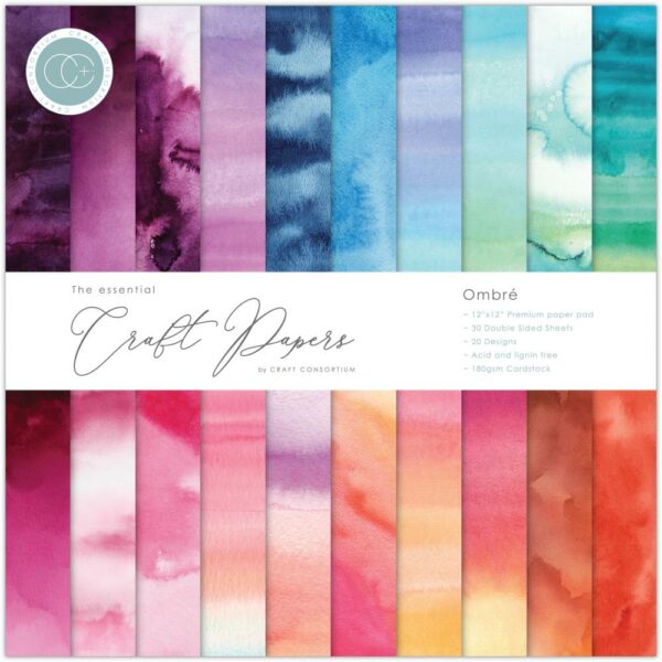 CRAFT CONSORTIUM 12X12 OMBRE PAPER PAD