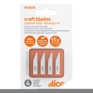 Slice Craft Blades Straight Edge Rounded Tip 4 Pack