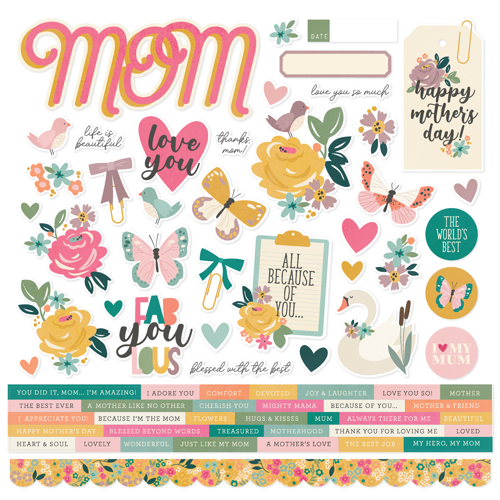 Simple Stories Mother’s Day Cardstock Stickers