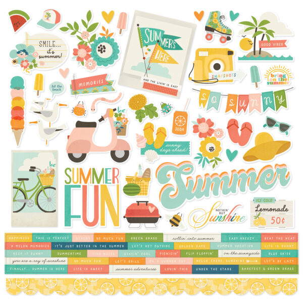 Simple Stories Summer Snapshots Cardstock Stickers