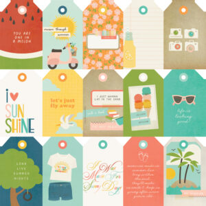 Simple Stories Summer Snapshots 12X12 Tags Elements