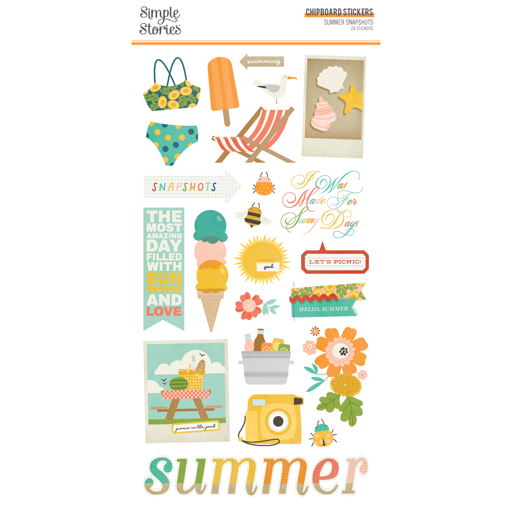 Simple Stories Summer Snapshots Chipboard