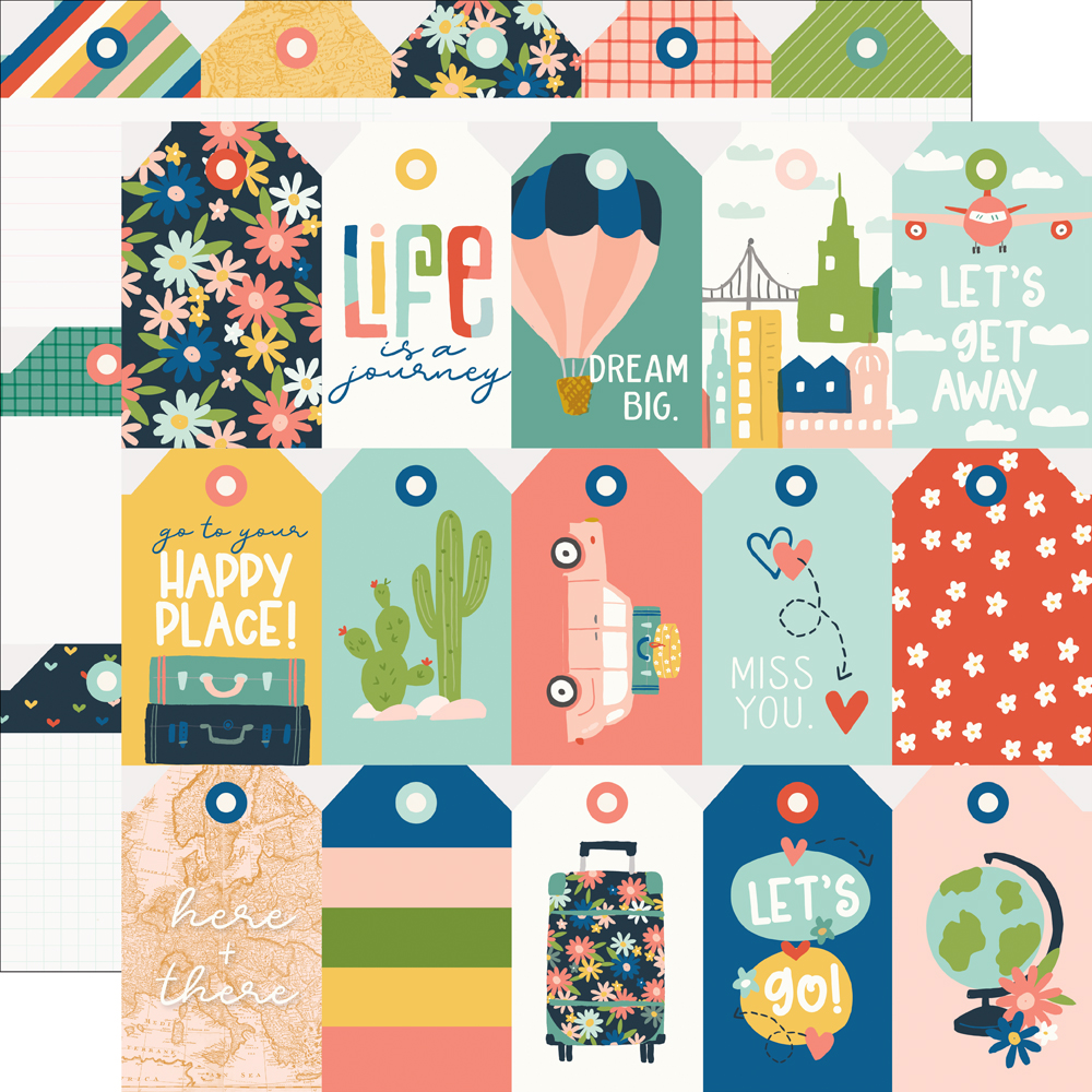 Simple Stories Pack Your Bags 12X12 Tags Elements