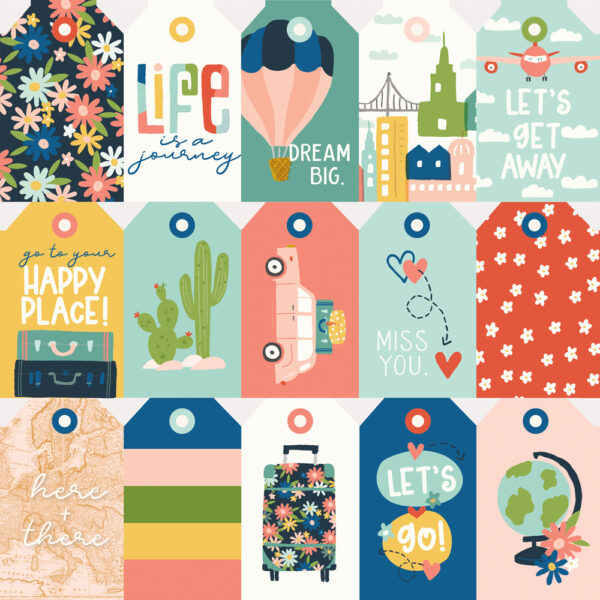 Simple Stories Pack Your Bags 12X12 Tags Elements