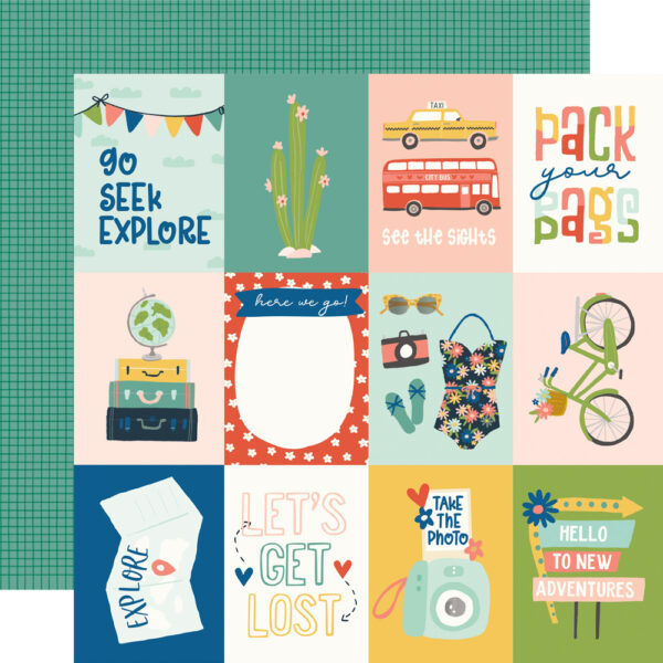 Simple Stories Pack Your Bags 12X12 3X4 Elements
