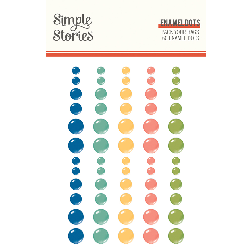 Simple Stories Pack Your Bags Enamel Dots