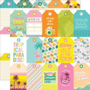 Simple Stories Just Beachy 12X12 Tags Elements