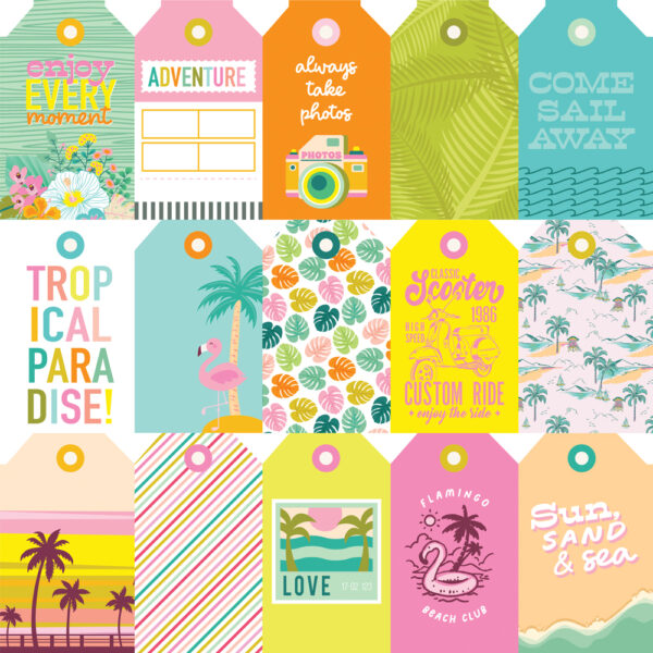 Simple Stories Just Beachy 12X12 Tags Elements