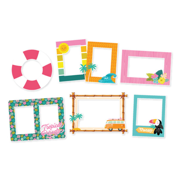 Simple Stories Just Beachy Chipboard Frames