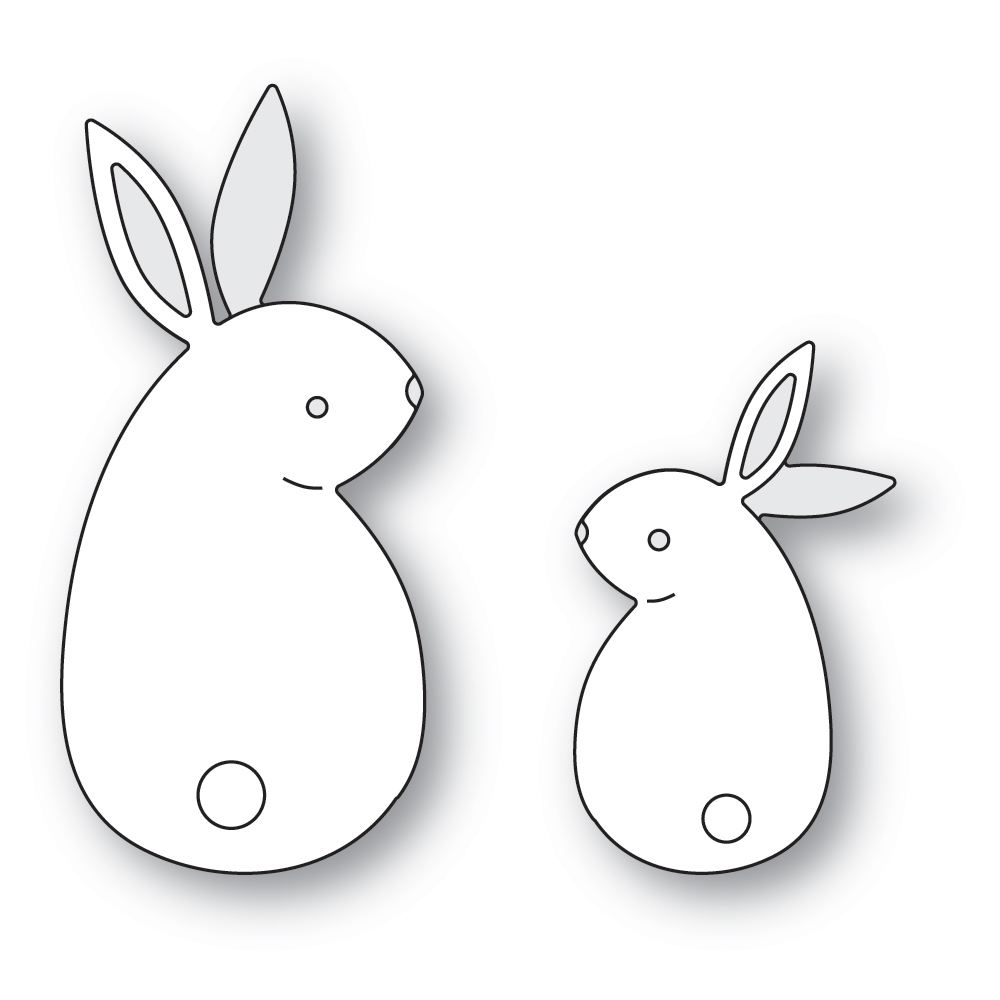 Poppy Stamps Die Thoughtful Bunny Duo