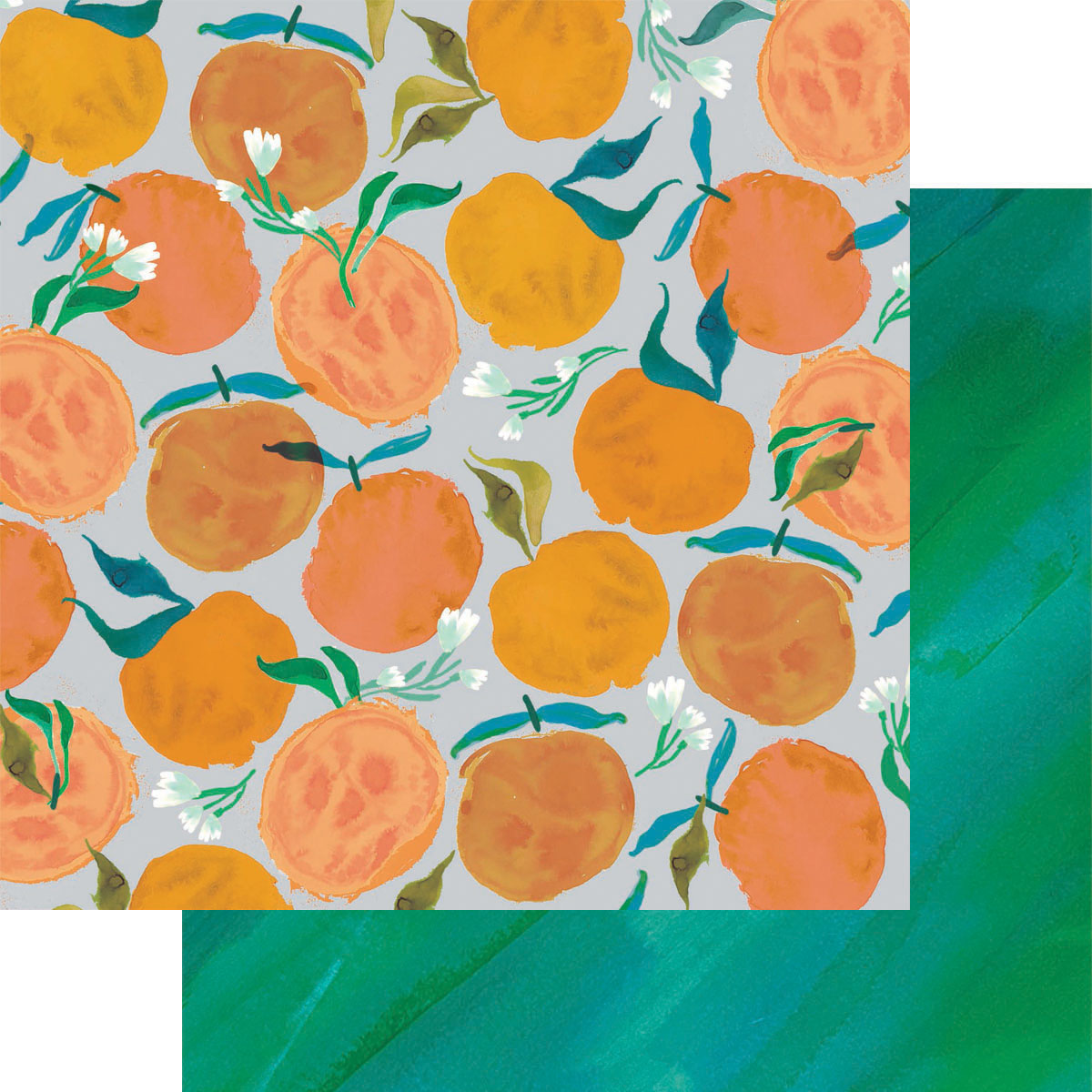 Fancy Pants Bloom 12X12 Orange You Pretty