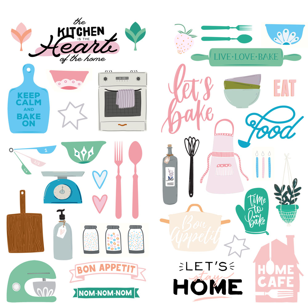 Fancy Pants Home Café Cardstock Stickers